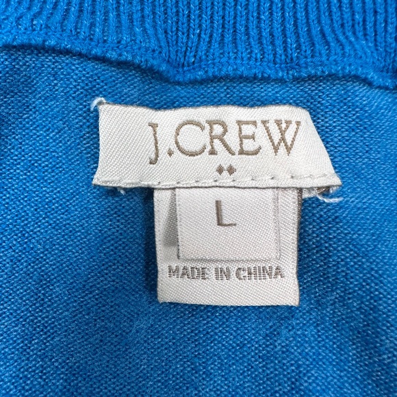 J. Crew Vibrant Blue Crew Neck Light-Weight Sweater Size Large - Picture 3 of 7